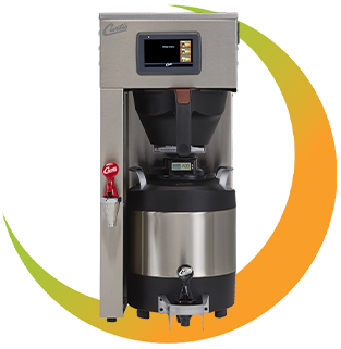 Traditional office coffee brewer with carafe